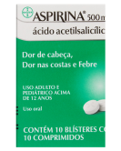 ASPIRINA 500MG CX 100 COMP ACLAR