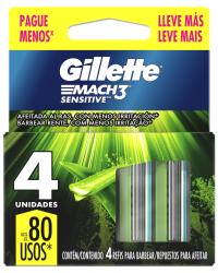 Detalhes do produto CARGA B MACH3 SENSITIVE L4P3