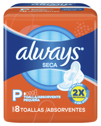 Detalhes do produto ABSORVENTE ALWAYS BAS S PROT SEC C/A