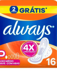 Detalhes do produto ABSORVENTE ALWAYS BAS S PROT SVE C/A 16