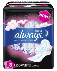 Detalhes do produto ABSORVENTE ALWAYS NOT SUAVE C/8