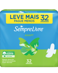 Detalhes do produto ABSORVENTE SEMPRE LIVRE 32UN ADAPT SUAVE ABAS