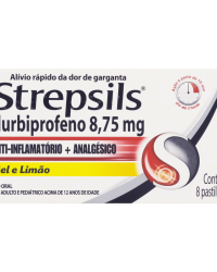 Detalhes do produto STREPSILS 8,75MG CX 8 PAST SB MEL/LIMAO