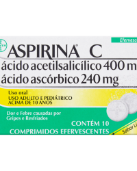 Detalhes do produto ASPIRINA C EFERVESC 400+240MG CX 5 ENV X 2 COM EFV