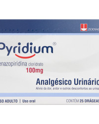 Detalhes do produto PYRIDIUM 100MG CX 25 COMP REV