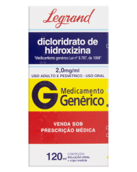 Detalhes do produto CLORIDRATO DE HIDROXIZINA 2MG SOL ORAL FR 120ML