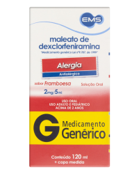 Detalhes do produto MALEATO DE DEXCLORFENIRAMINA 120ML EMS
