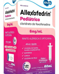 Detalhes do produto ALLEXOFEDRIN 6MG/ML SUS FR 60ML PED