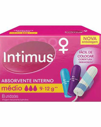 Detalhes do produto ABSORVENTE INTIMUS MEDIO INTER C/8