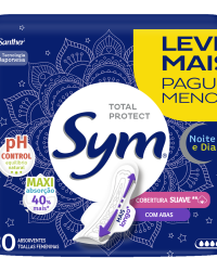 Detalhes do produto ABSORVENTE SYM NOITE DIA 30UN SUAVE ABAS
