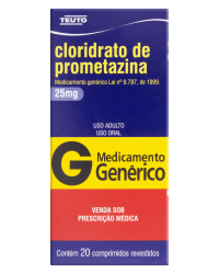 Detalhes do produto CLORIDRATO DE PROMETAZINA 25MG CX 20 COMP REV