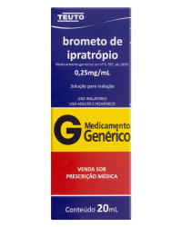 Detalhes do produto BROMETO DE IPRATROPIO 0,25MG SOL NAS FR GTS 20ML