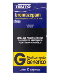 Detalhes do produto BROMAZEPAM 3MG CX 30 COMP