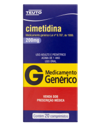Detalhes do produto CIMETIDINA 200MG CX 20 COMP