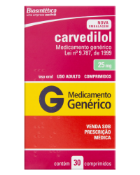 Detalhes do produto CARVEDILOL 25MG CX 30 COMP