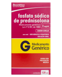 Detalhes do produto FOSFATO SODICO DE PREDNISOLONA 3MG/ML SOL OR FR 120ML