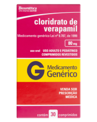 Detalhes do produto CLORIDRATO DE VERAPAMIL 80MG CX 30 COMP