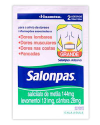 Detalhes do produto SALONPAS 144,0+131,0+28,4MG  CX 2 UNID. ADES TAM GDE
