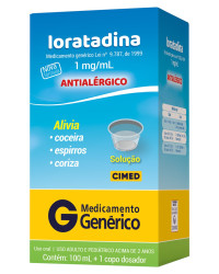 Detalhes do produto LORATADINA 1MG/ML XPE FR 100ML