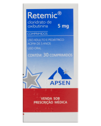 Detalhes do produto RETEMIC 5MG CX 30 COMP