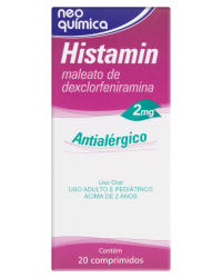 Detalhes do produto HISTAMIN 2MG CX 20 COMP