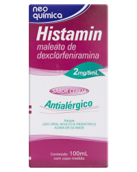Detalhes do produto HISTAMIN 2MG/5ML XPE FR 100ML