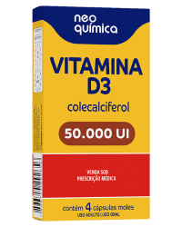 Detalhes do produto NQ VITAMINA D3 50.000 UI X 4 CAP MOLE