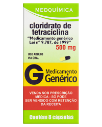Detalhes do produto CLORIDRATO DE TETRACICLINA 500MG CX 8 CAP