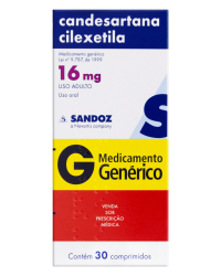 Detalhes do produto CANDESARTANA CILEXETILA 16MG CX 30 COMP
