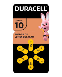 Detalhes do produto PILHA DURACELL AUDITIVA  +10