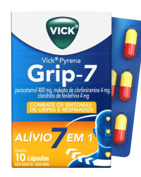 Detalhes do produto VICK PYRENA GRIP 7 400+4+4MG CX 10 CAP