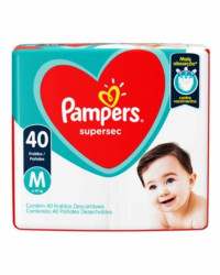 Detalhes do produto FRALDA PAMPERS SUPERS MEGA M 1X40UN
