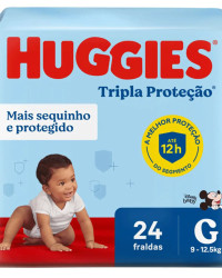 Detalhes do produto FRALDA HUGGIES T PROT JUMBO G C/24