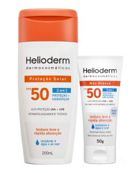 Detalhes do produto KIT HELIODERM FPS50 CORPO E FACIAL FPS50