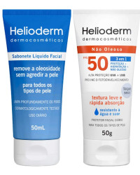 Detalhes do produto KIT HELIODERM FACIAL FPS50 SABONETE