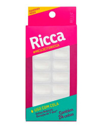 Detalhes do produto UNHAS POST RICCA 24UN QUADRADO MEDIO NATURAL