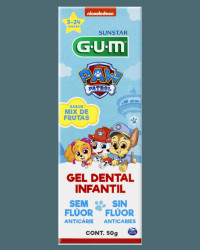 Detalhes do produto GEL DENTAL GUM PAW PATROL SEM FLUOR 50G