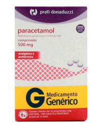 Detalhes do produto PARACETAMOL 500MG 20 CPS / OUT PARACETAMOL / ( N
