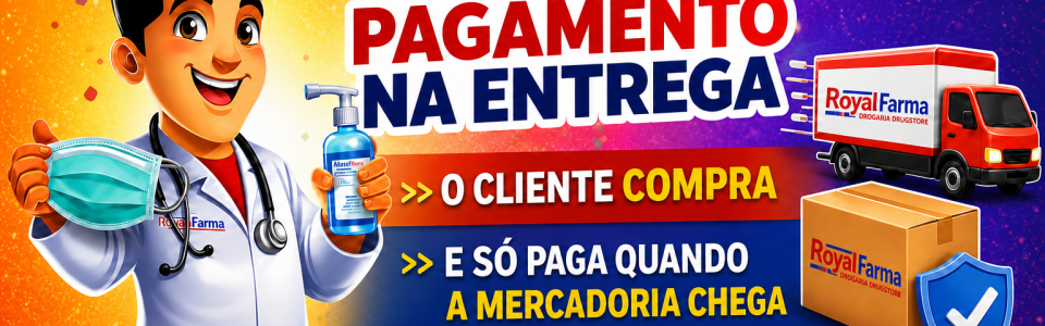 Na RoyalFarma você paga suas compras com segurança.