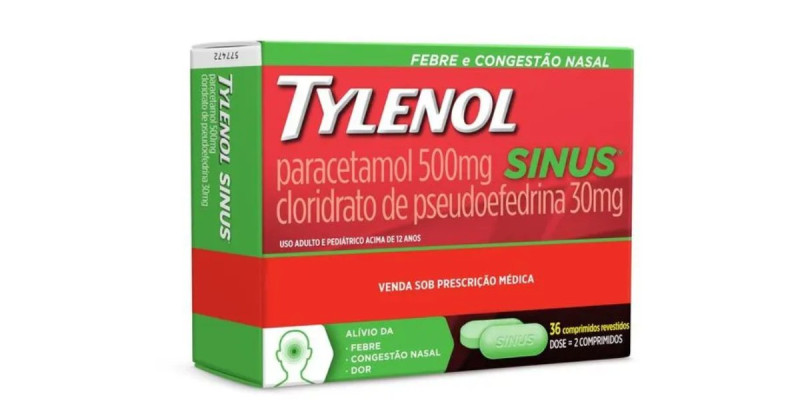 TYLENOL SINUS 500+30MG CX 36 COMP REV