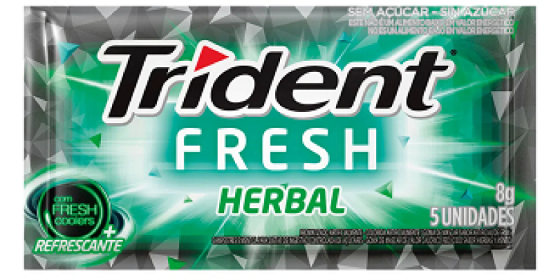 CHICLETE TRIDENT-HERBAL FRESH