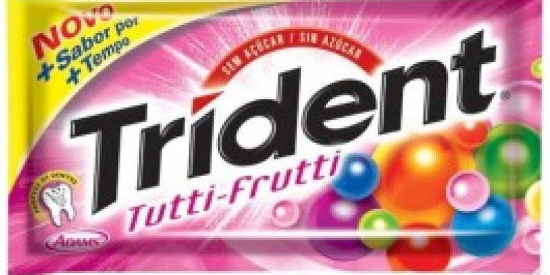 CHICLETE TRIDENT TUTTI FRUTI