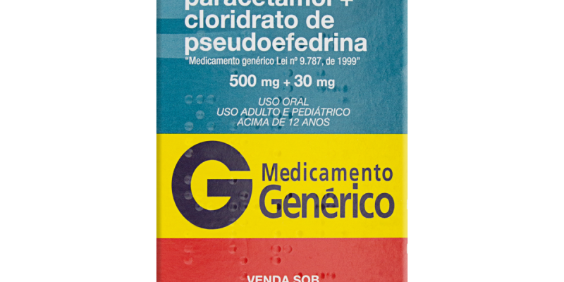 PARACETAMOL+CLORIDRATO DE PSEUDOEFEDRINA CX 2BL X 12 COMP REV