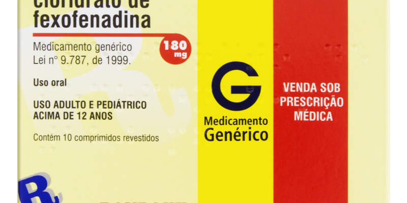 CLORIDRATO DE FEXOFENADINA 180MG CX 10 COMP