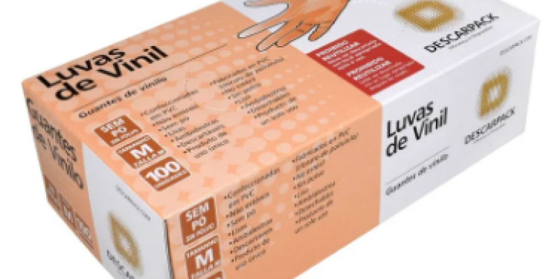 LUVA DE VINIL M SEM PO